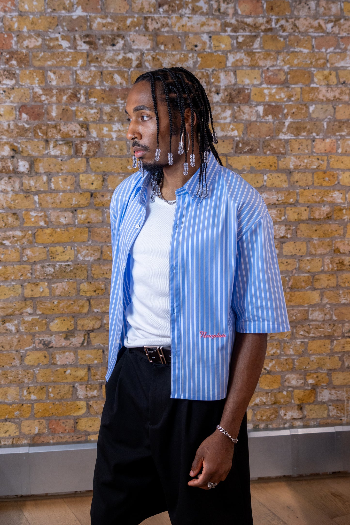 Blue Pinstriped Shirt