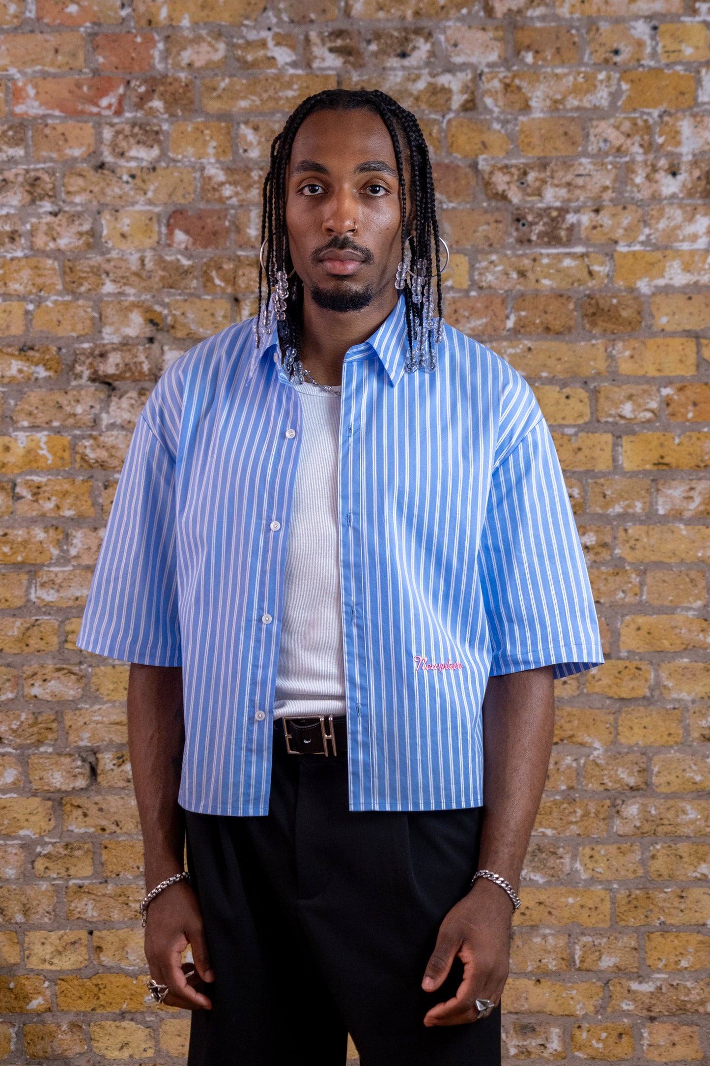 Blue Pinstriped Shirt