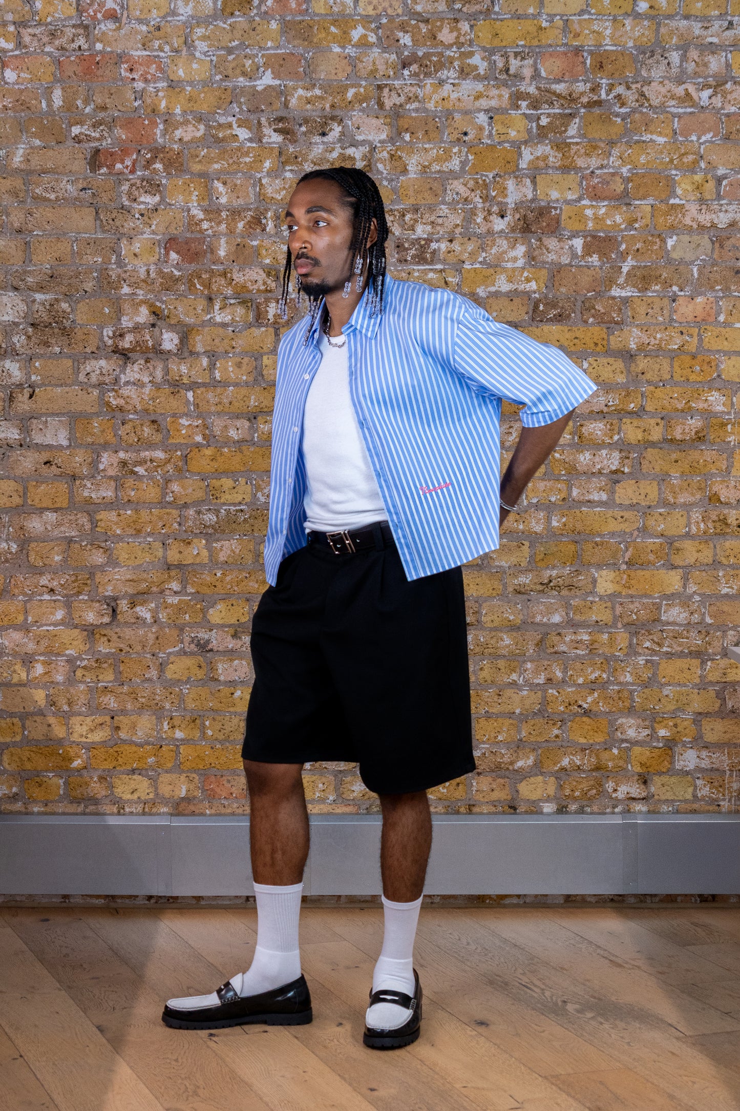 Blue Pinstriped Shirt