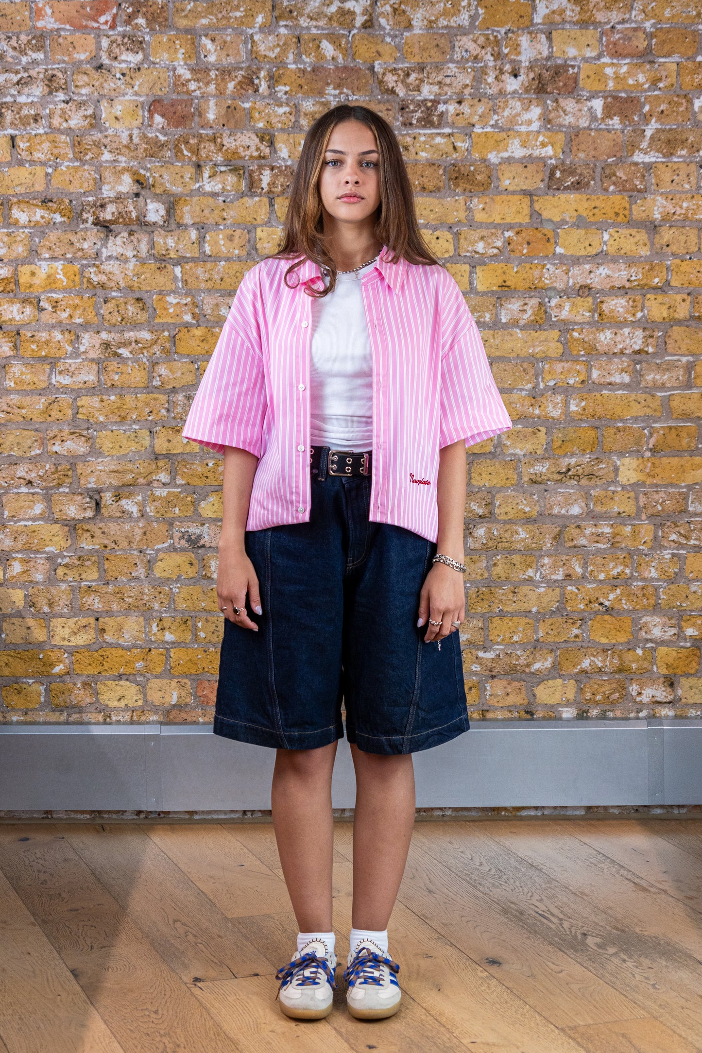 Pink Pinstriped Shirt