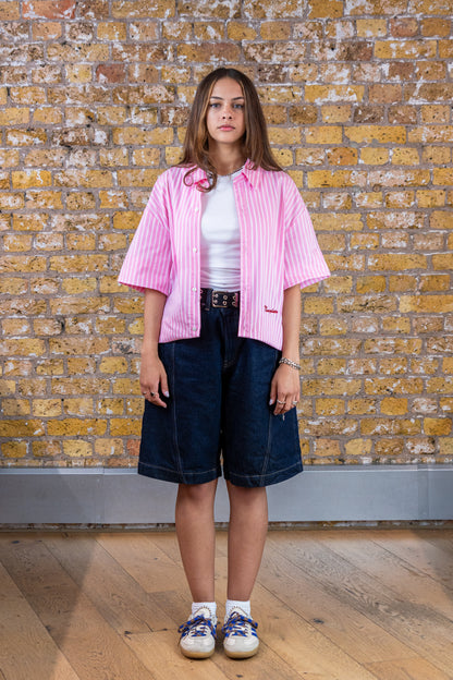 Pink Pinstriped Shirt